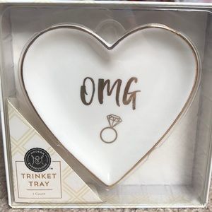 Ceramic “OMG” Engagement Trinket Tray